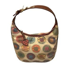 Y2K Vintage  Dooney and  Bourke Canvas Coated Small Shoulder Bag